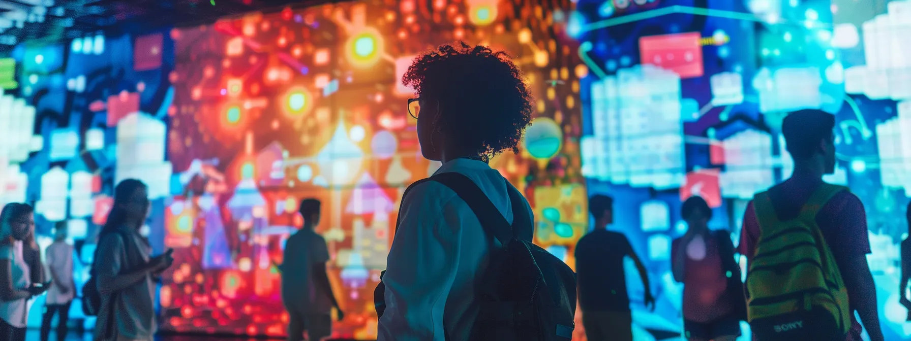 a vibrant and dynamic digital landscape showcasing a diverse group of young people engaged in collaborative content creation, surrounded by colourful screens displaying various social media platforms and marketing statistics, illuminated by bright, engaging lighting to convey the energy of viral marketing in 2025.