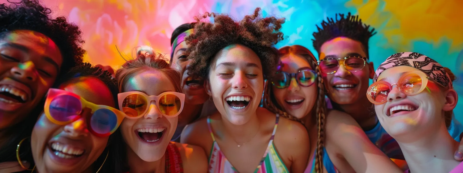a vibrant tiktok video frame capturing a diverse group of young creators energetically engaging with dynamic filters and effects, set against a lively backdrop, symbolising the power of new age digital marketing and community connection.